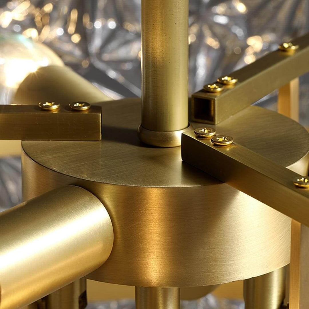 Lyrvixa Chandelier – Modern Brass & crystal Glass Lighting