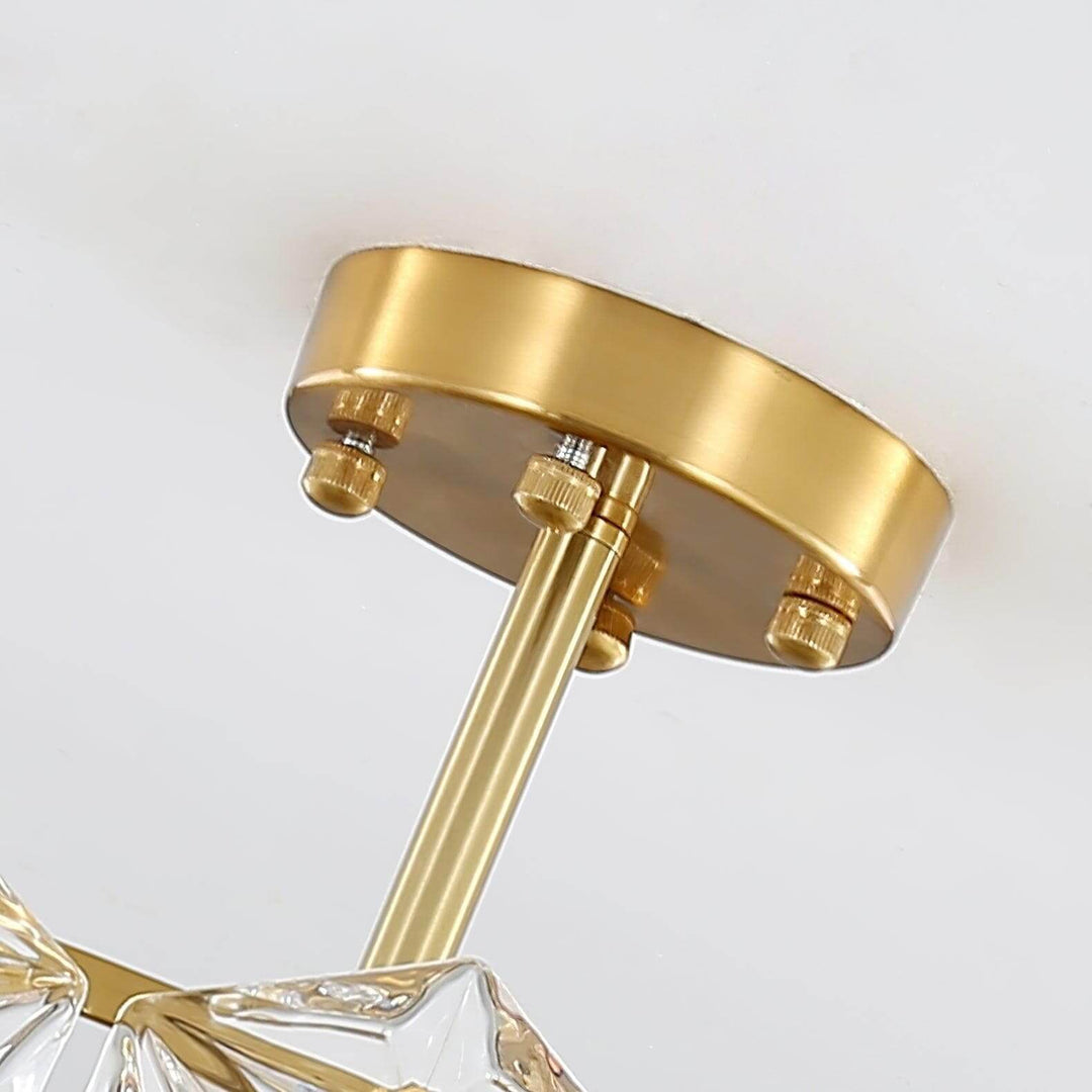 Lyrvixa Chandelier – Modern Brass & crystal Glass Lighting