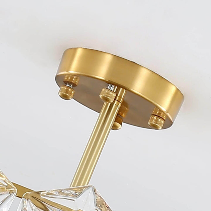 Lyrvixa Chandelier – Modern Brass & crystal Glass Lighting