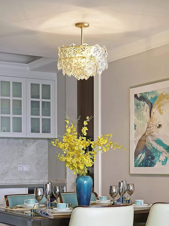 Lyrvixa Chandelier – Modern Brass & crystal Glass Lighting