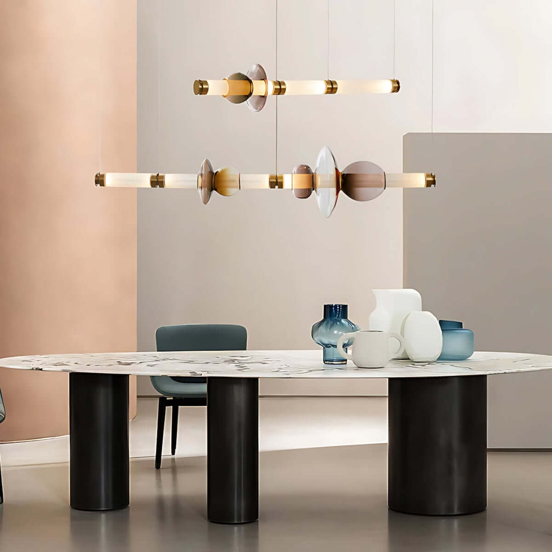 Maperu Chandelier – Modern Lightweight Linear Chandelier Design