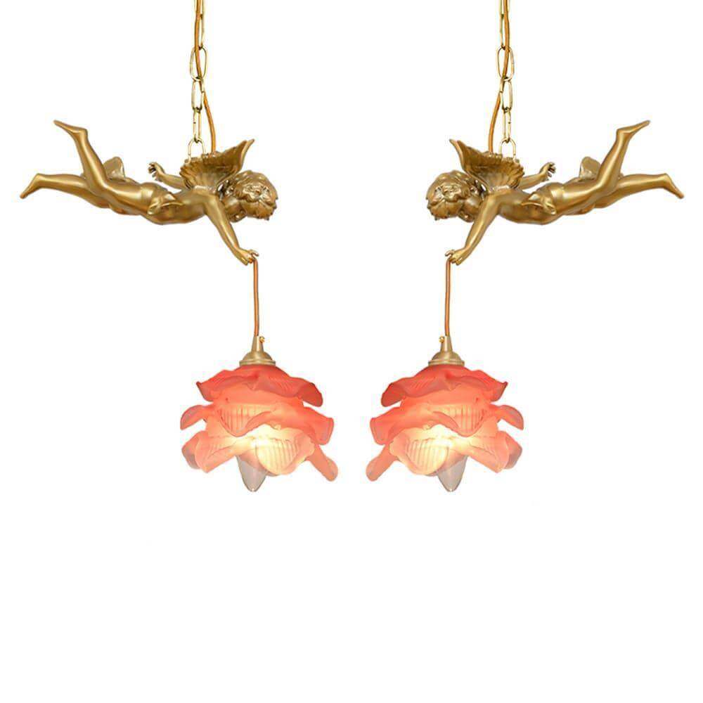 Mid Century Vintage Angel Pendant Light - Copper Hanging for Bathroom | Vinlighting | Vinlighting