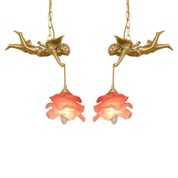 Mid Century Vintage Angel Pendant Light - Copper Hanging for Bathroom | Vinlighting | Vinlighting