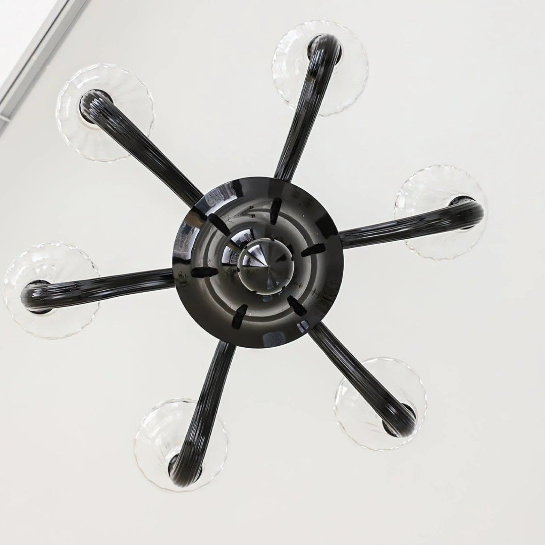 Miloze Chandelier โ Ceiling Chandelier Modern Black Glass