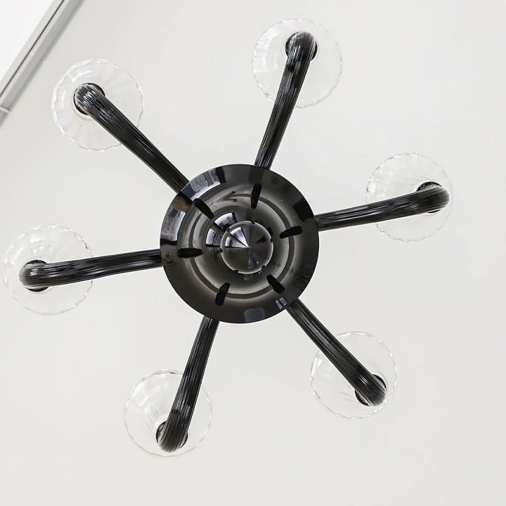 Miloze Chandelier โ Ceiling Chandelier Modern Black Glass