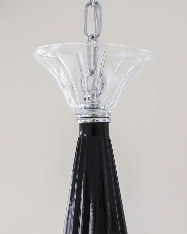 Miloze Chandelier โ Ceiling Chandelier Modern Black Glass