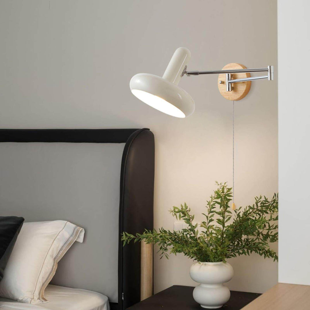 Mitzi Maddie wall lamp in modern white design, ideal as a wall sconce or wall mounted reading light.