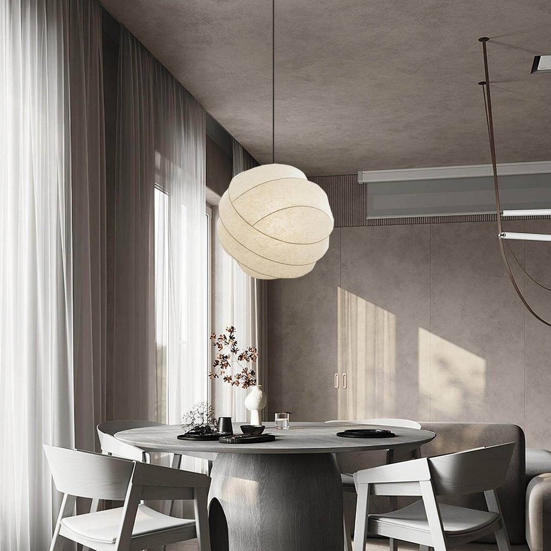 Modern Art Deco Globe Pendant Light - Turner Hanging Lamp in White | Vinlighting | Vinlighting