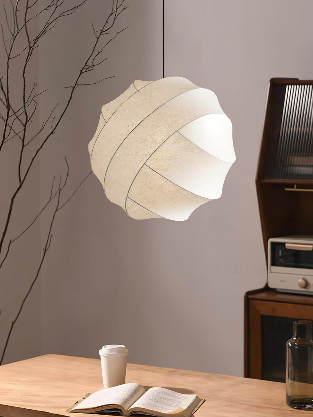 Modern Art Deco Globe Pendant Light - Turner Hanging Lamp in White | Vinlighting | Vinlighting