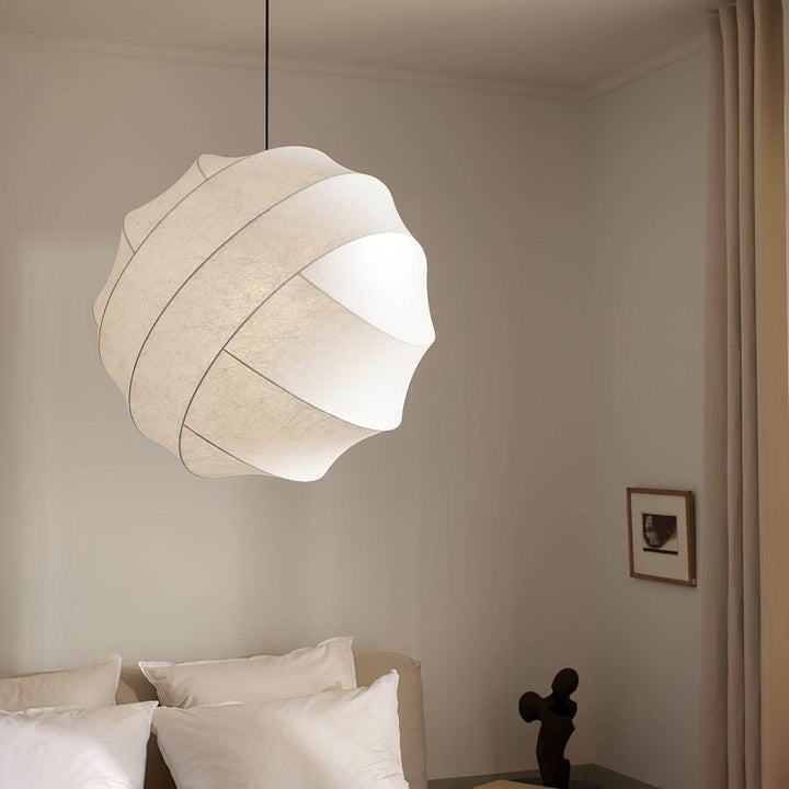 Modern Art Deco Globe Pendant Light - Turner Hanging Lamp in White | Vinlighting | Vinlighting
