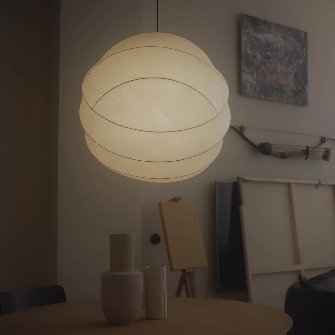 Modern Art Deco Globe Pendant Light - Turner Hanging Lamp in White | Vinlighting | Vinlighting