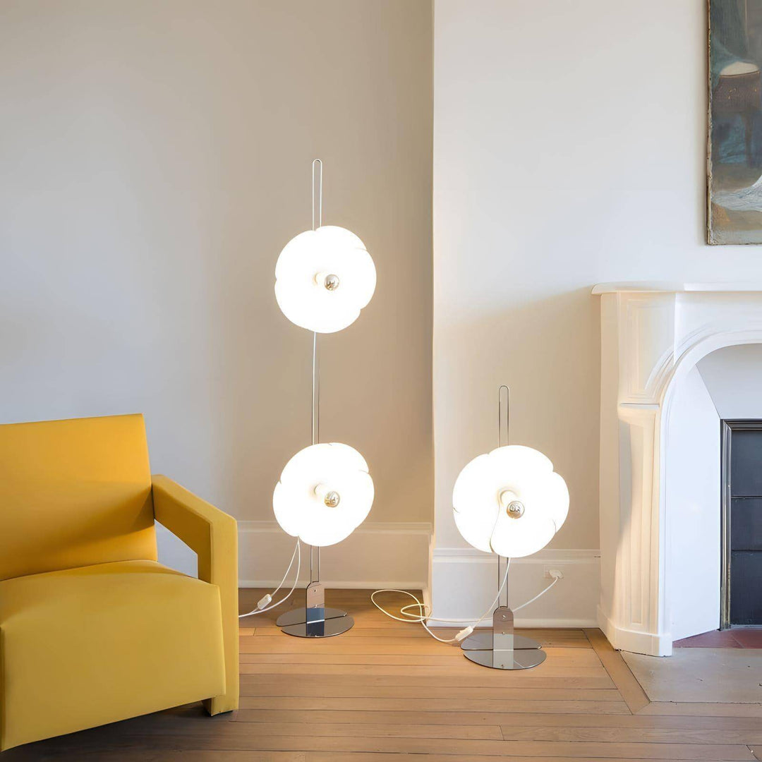 Whimsical Art Deco 2093 floor lamp set featuring three lights, perfect for brightening any corner of your home.