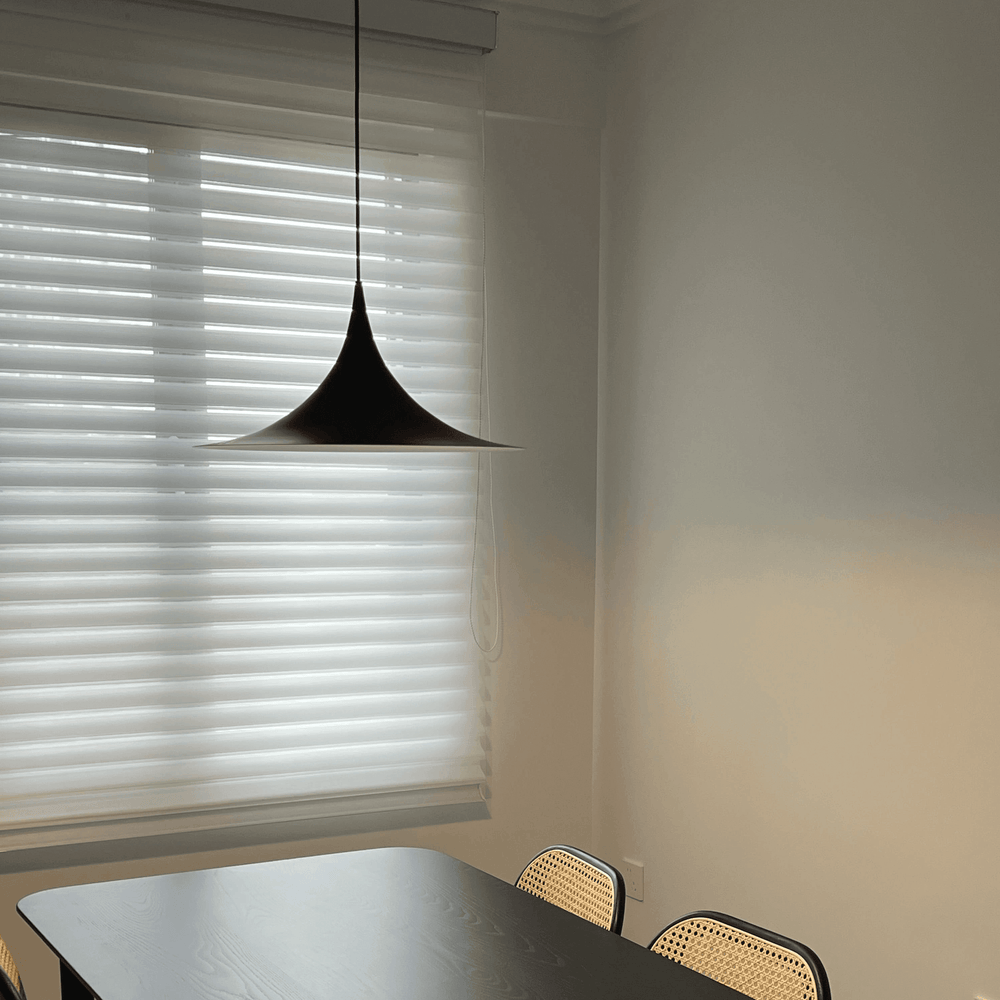 Modern Black Semi Pendant Light - Hanging Lamp for Kitchen Island | Vinlighting | Vinlighting