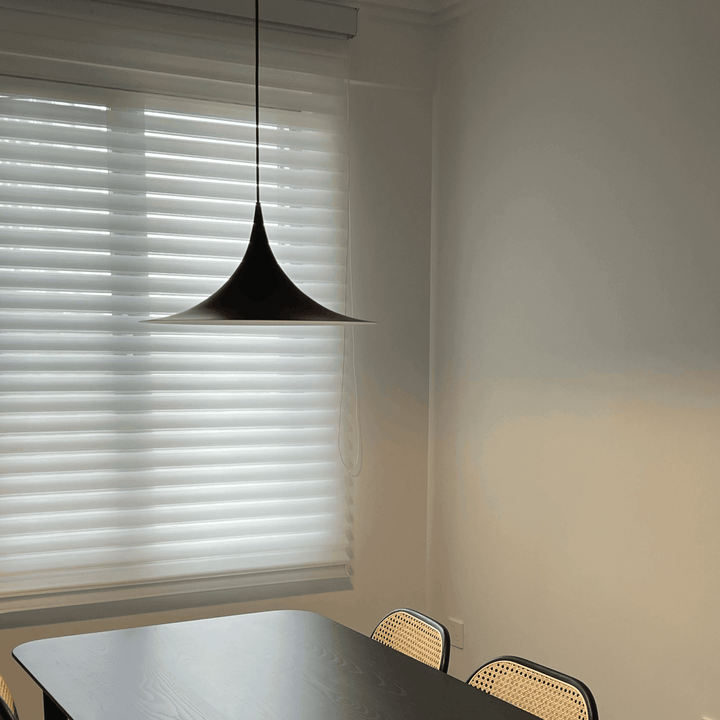 Modern Black Semi Pendant Light - Hanging Lamp for Kitchen Island | Vinlighting | Vinlighting
