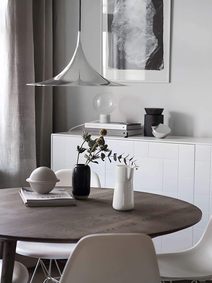 Modern Black Semi Pendant Light - Hanging Lamp for Kitchen Island | Vinlighting | Vinlighting