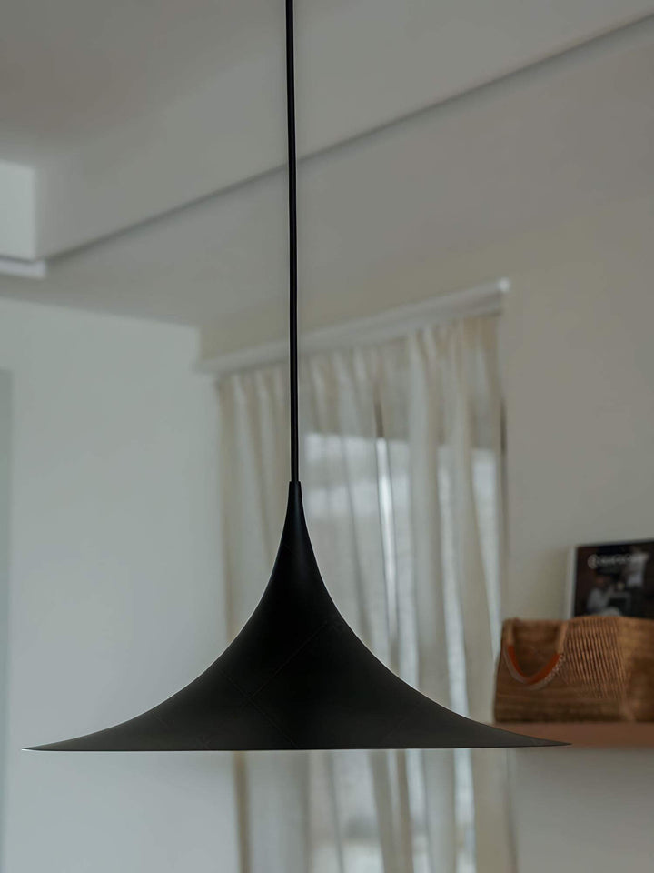 Modern Black Semi Pendant Light - Hanging Lamp for Kitchen Island | Vinlighting | Vinlighting