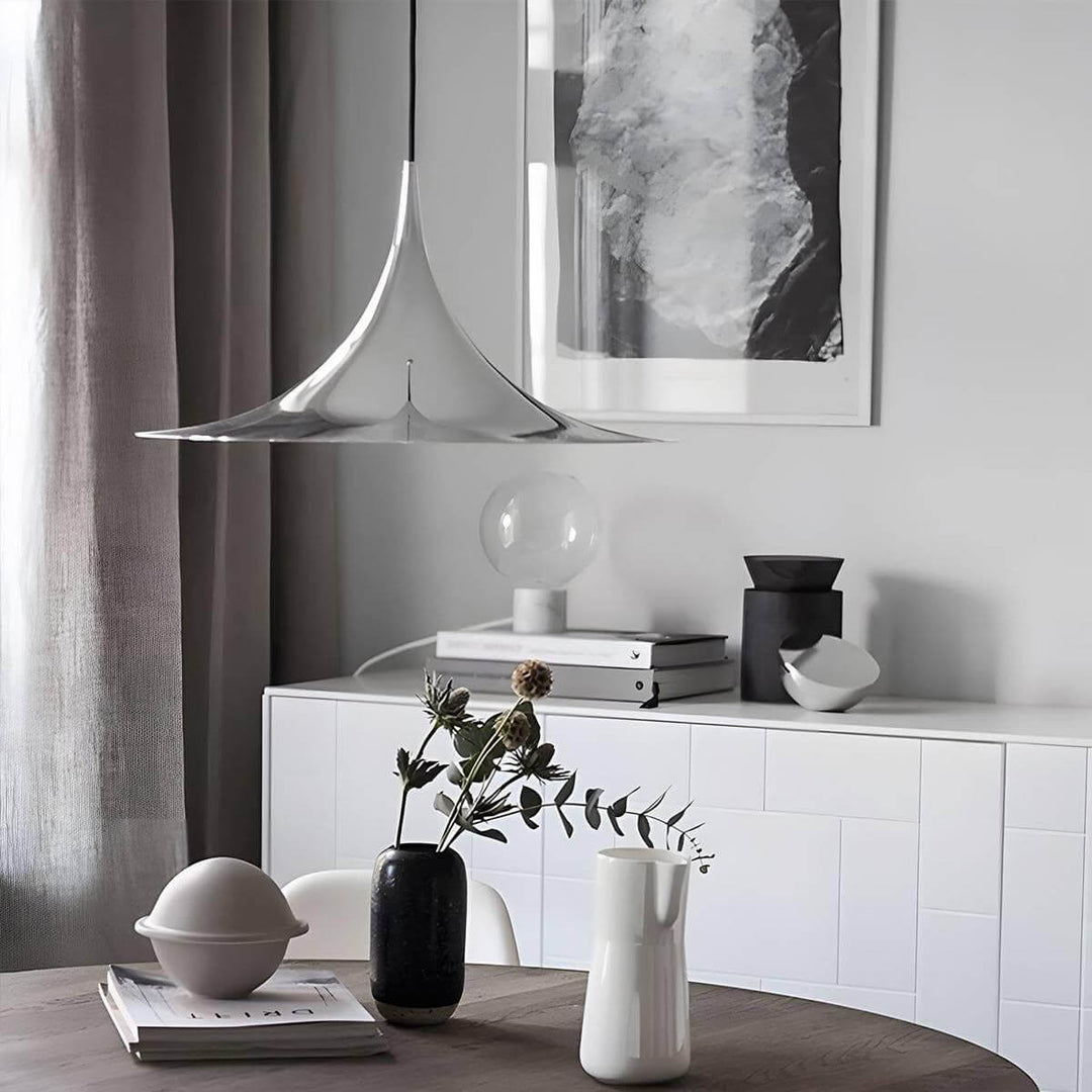 Modern Black Semi Pendant Light - Hanging Lamp for Kitchen Island | Vinlighting | Vinlighting
