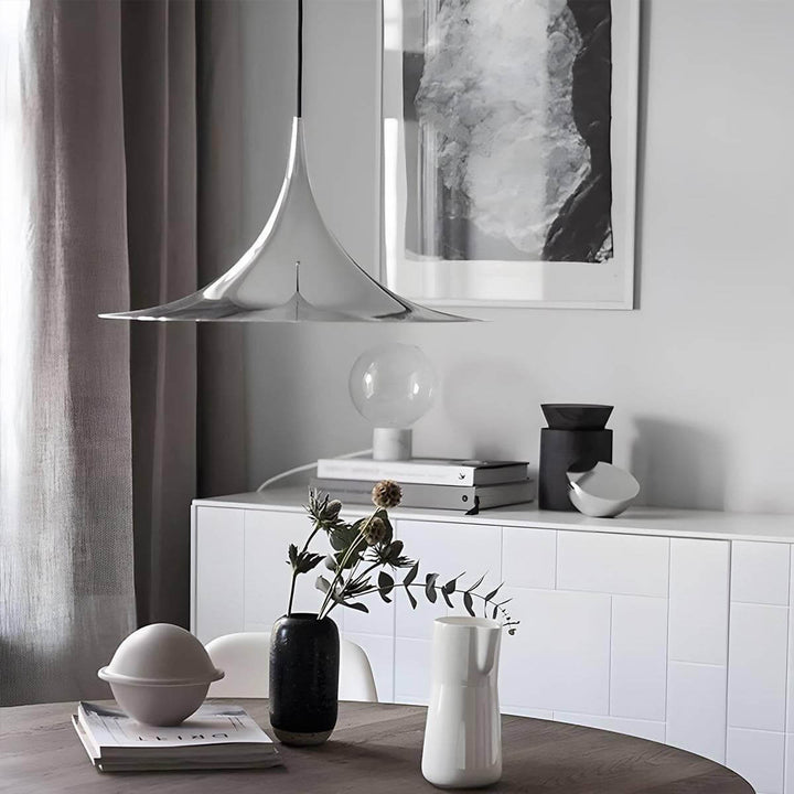 Modern Black Semi Pendant Light - Hanging Lamp for Kitchen Island | Vinlighting | Vinlighting
