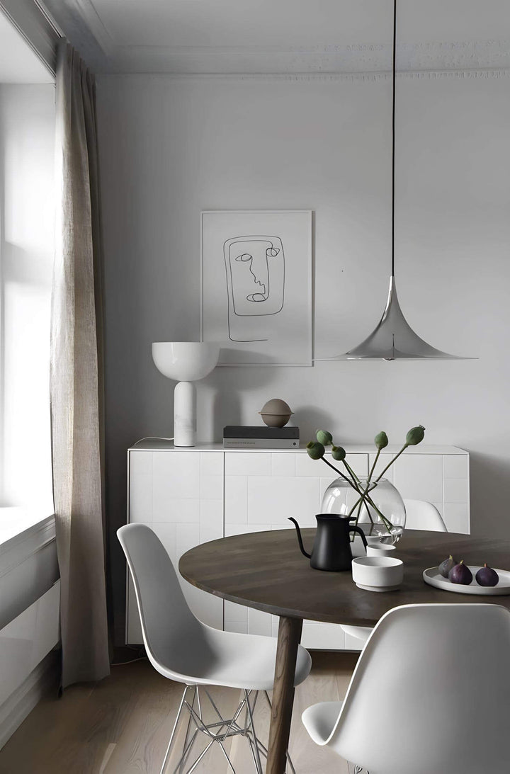 Modern Black Semi Pendant Light - Hanging Lamp for Kitchen Island | Vinlighting | Vinlighting