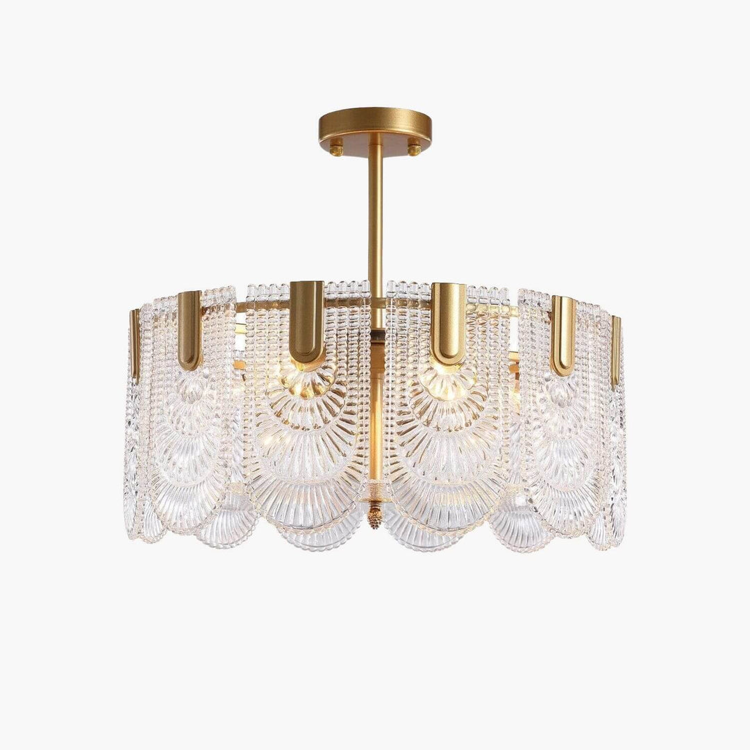 Modern Brass crystal Glass Ravilo Chandelier for Dining & Living Room