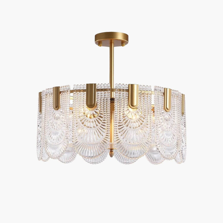 Modern Brass crystal Glass Ravilo Chandelier for Dining & Living Room