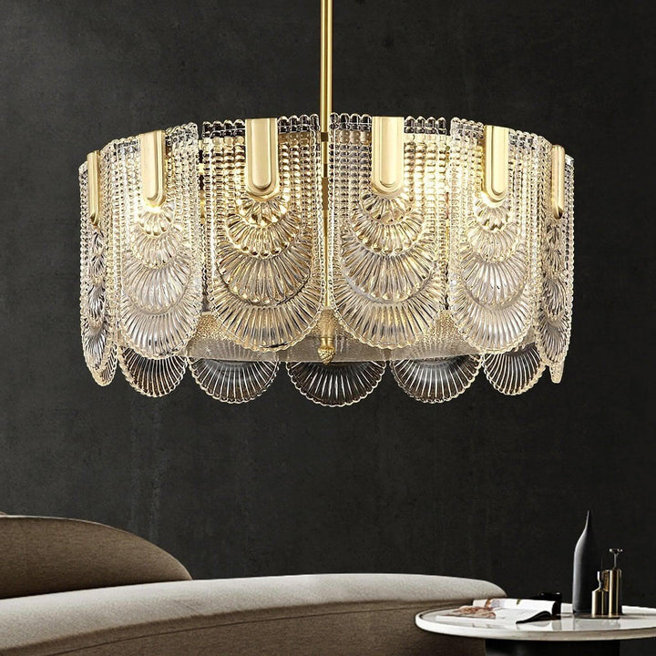 Modern Brass crystal Glass Ravilo Chandelier for Dining & Living Room
