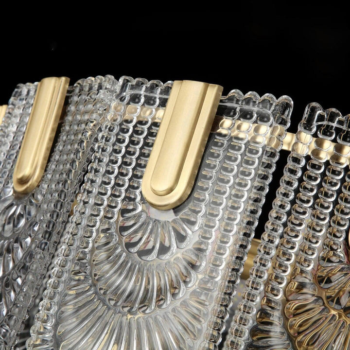 Modern Brass crystal Glass Ravilo Chandelier for Dining & Living Room