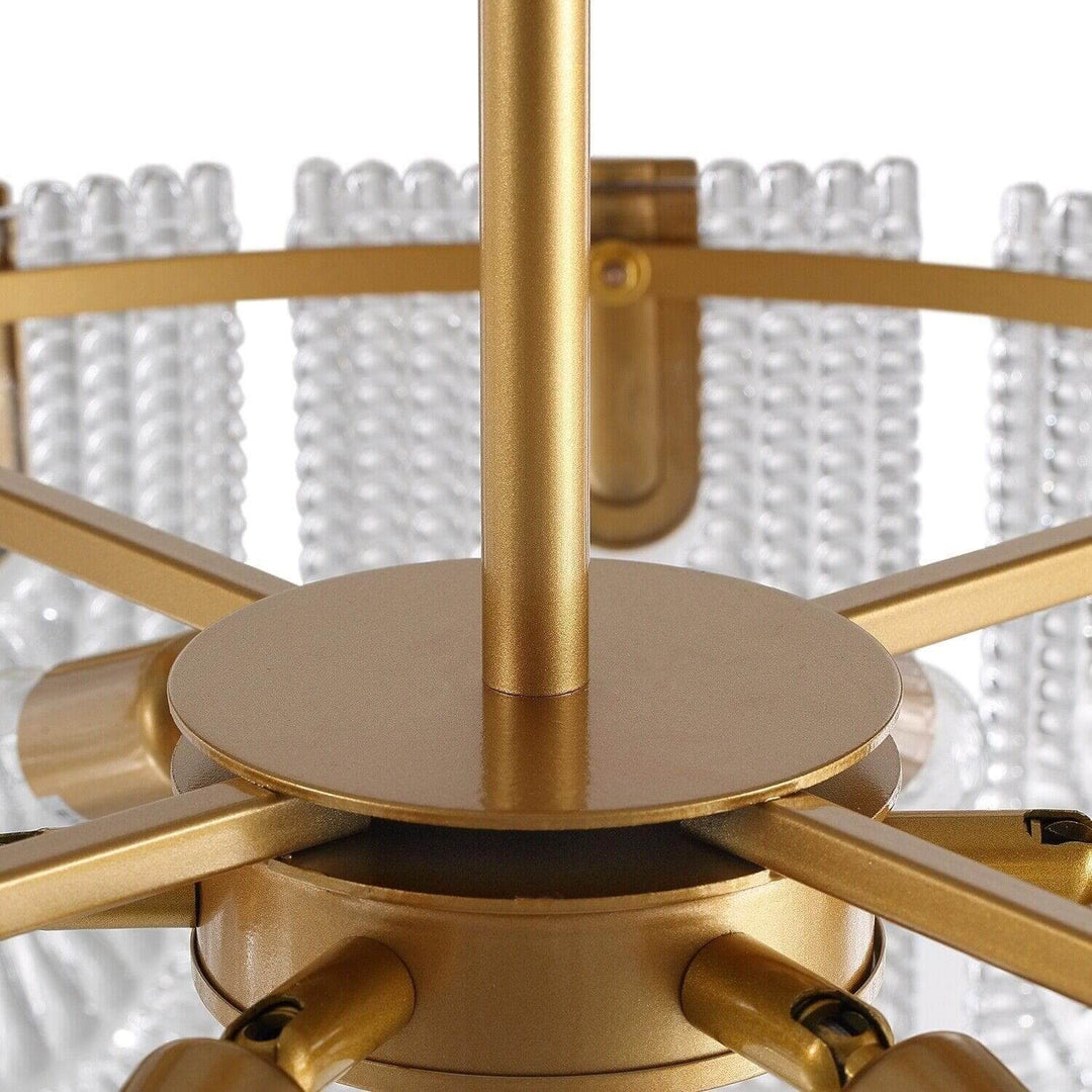 Modern Brass crystal Glass Ravilo Chandelier for Dining & Living Room