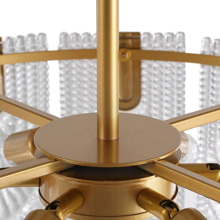 Modern Brass crystal Glass Ravilo Chandelier for Dining & Living Room