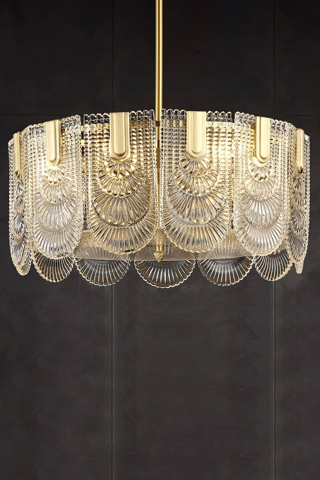 Modern Brass crystal Glass Ravilo Chandelier for Dining & Living Room