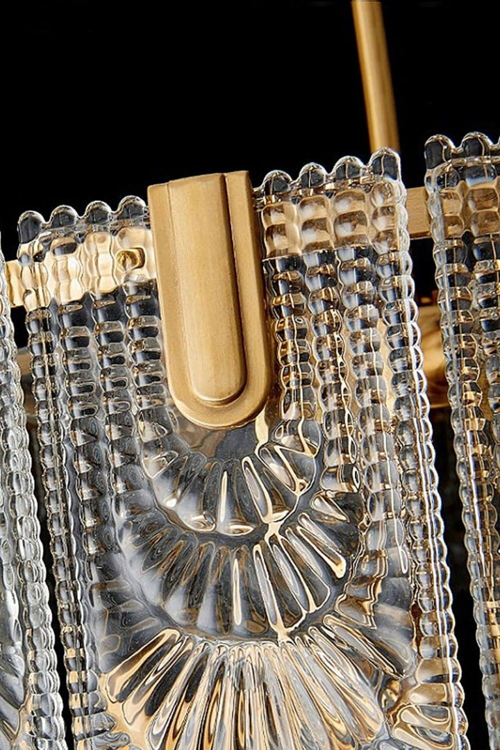 Modern Brass crystal Glass Ravilo Chandelier for Dining & Living Room