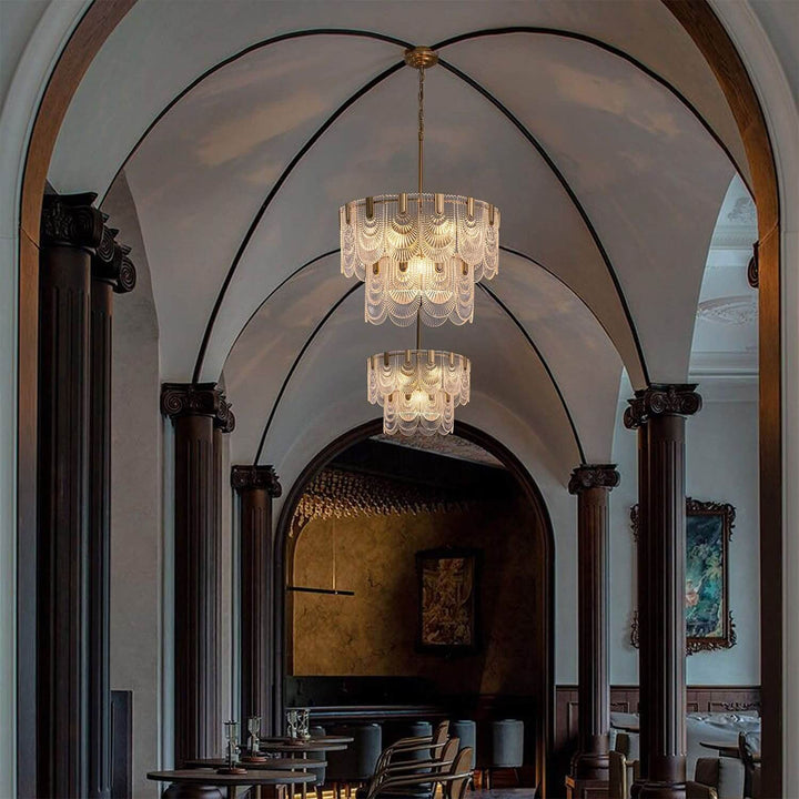 Modern Brass crystal Glass Ravilo Chandelier for Dining & Living Room