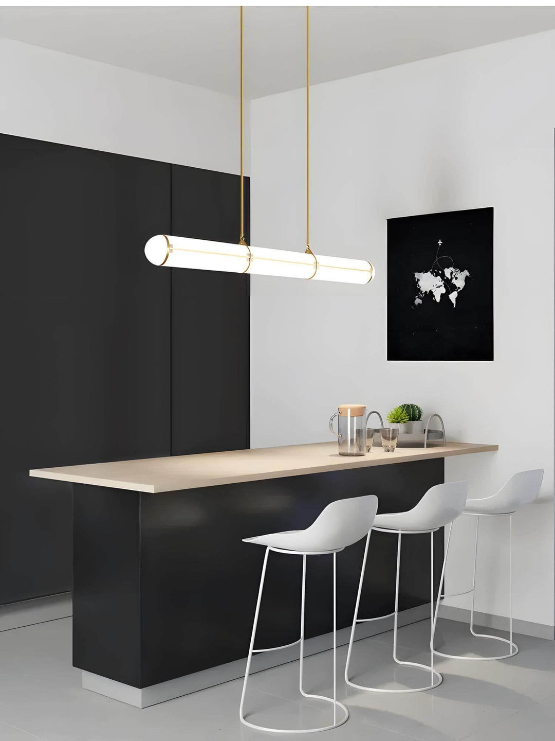 Modern Linear Pendant Light | Ednless LED Design for Kitchen Island | Vinlighting | Vinlighting