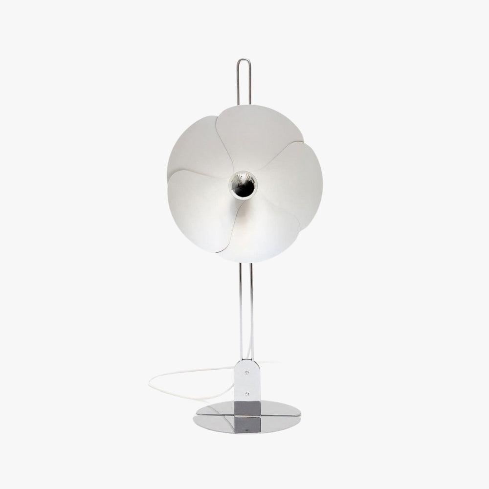 Art Deco 2093 modern table lamp in white, perfect for living room end tables, Dia 34cm x H 78cm, stylish and elegant.