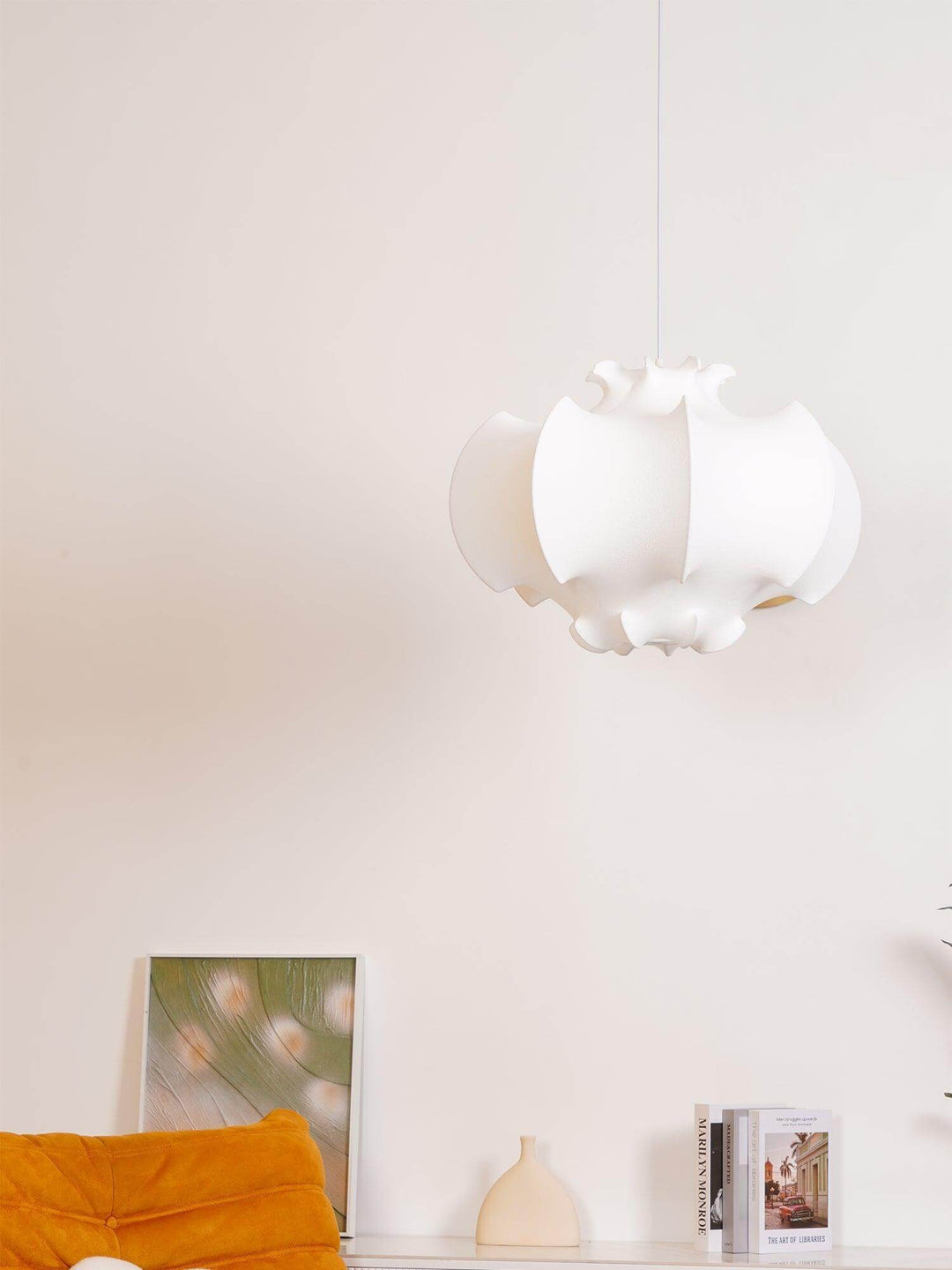 Modern White Silk Viscontea Pendant Light | Dining Room Hanging Lamp | Vinlighting | Vinlighting