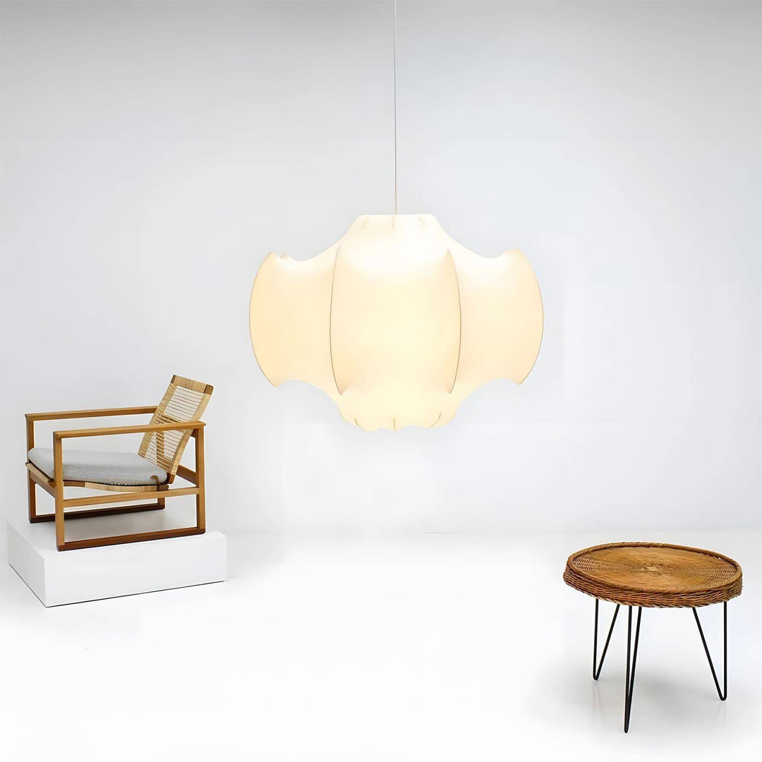 Modern White Silk Viscontea Pendant Light | Dining Room Hanging Lamp | Vinlighting | Vinlighting