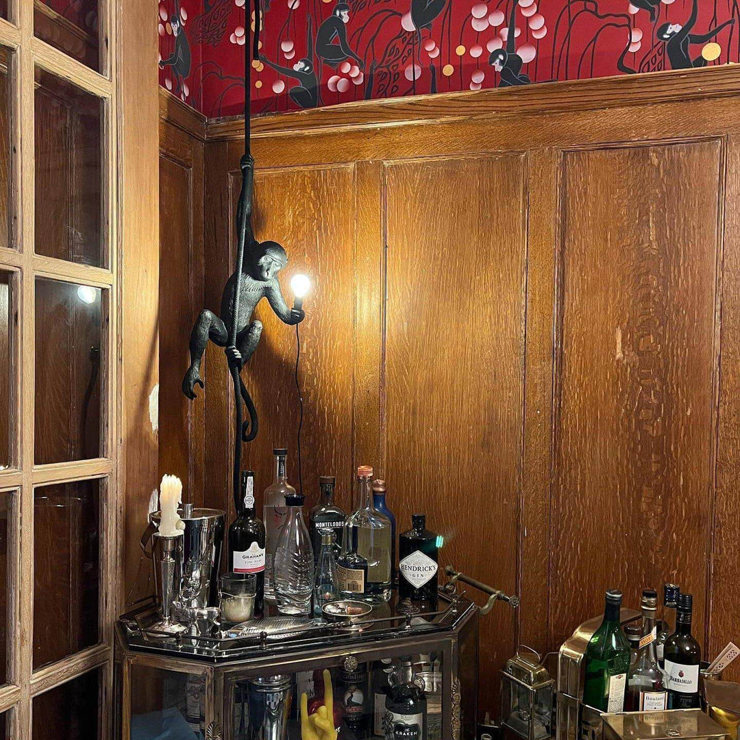 Monkey Pendant Lamp | Resin Art Deco Hanging Light for Home Office | Vinlighting | Vinlighting