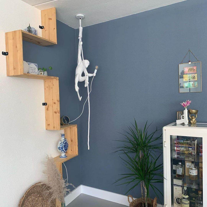 Monkey Pendant Lamp | Resin Art Deco Hanging Light for Home Office | Vinlighting | Vinlighting