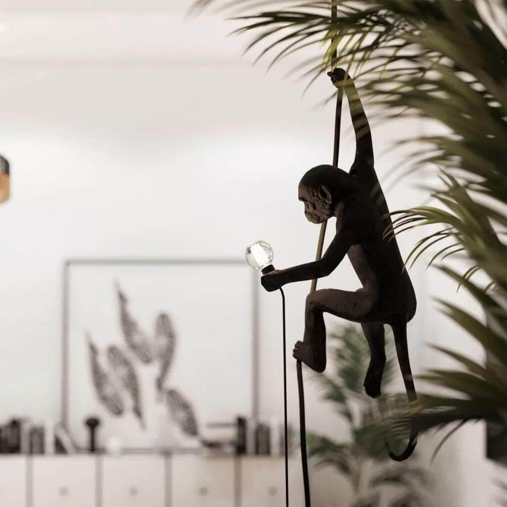 Monkey Pendant Lamp | Resin Art Deco Hanging Light for Home Office | Vinlighting | Vinlighting