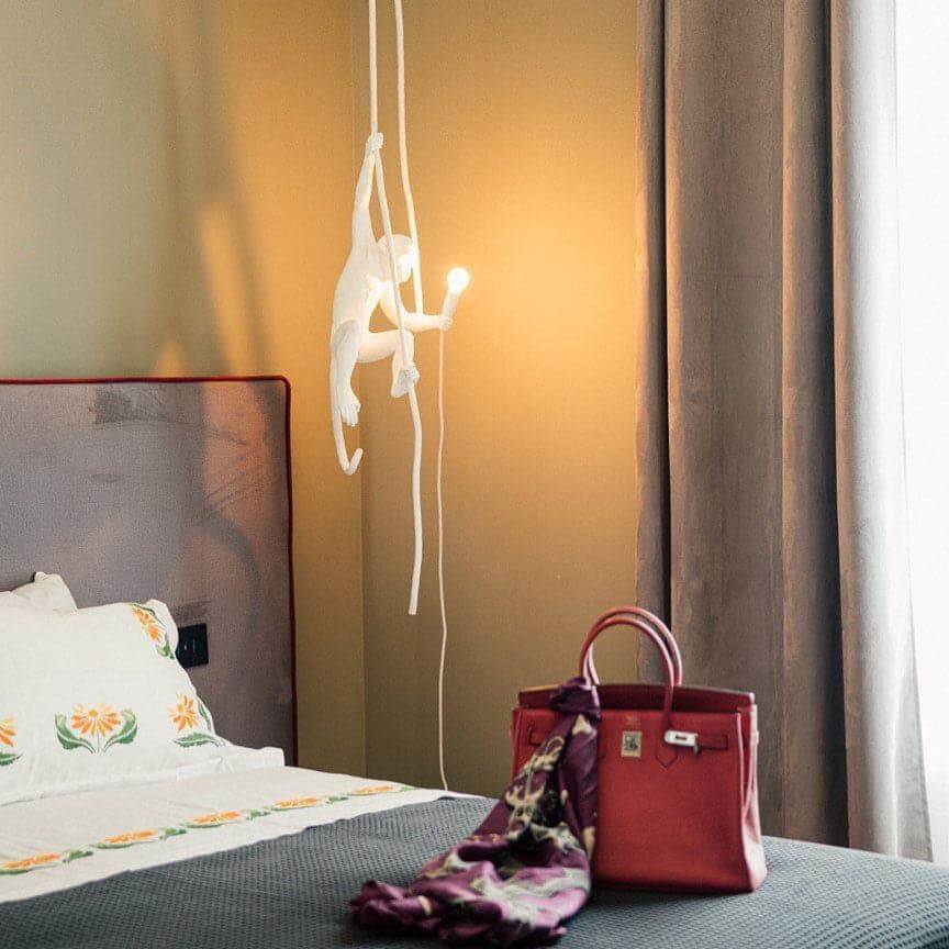 Monkey Pendant Lamp | Resin Art Deco Hanging Light for Home Office | Vinlighting | Vinlighting