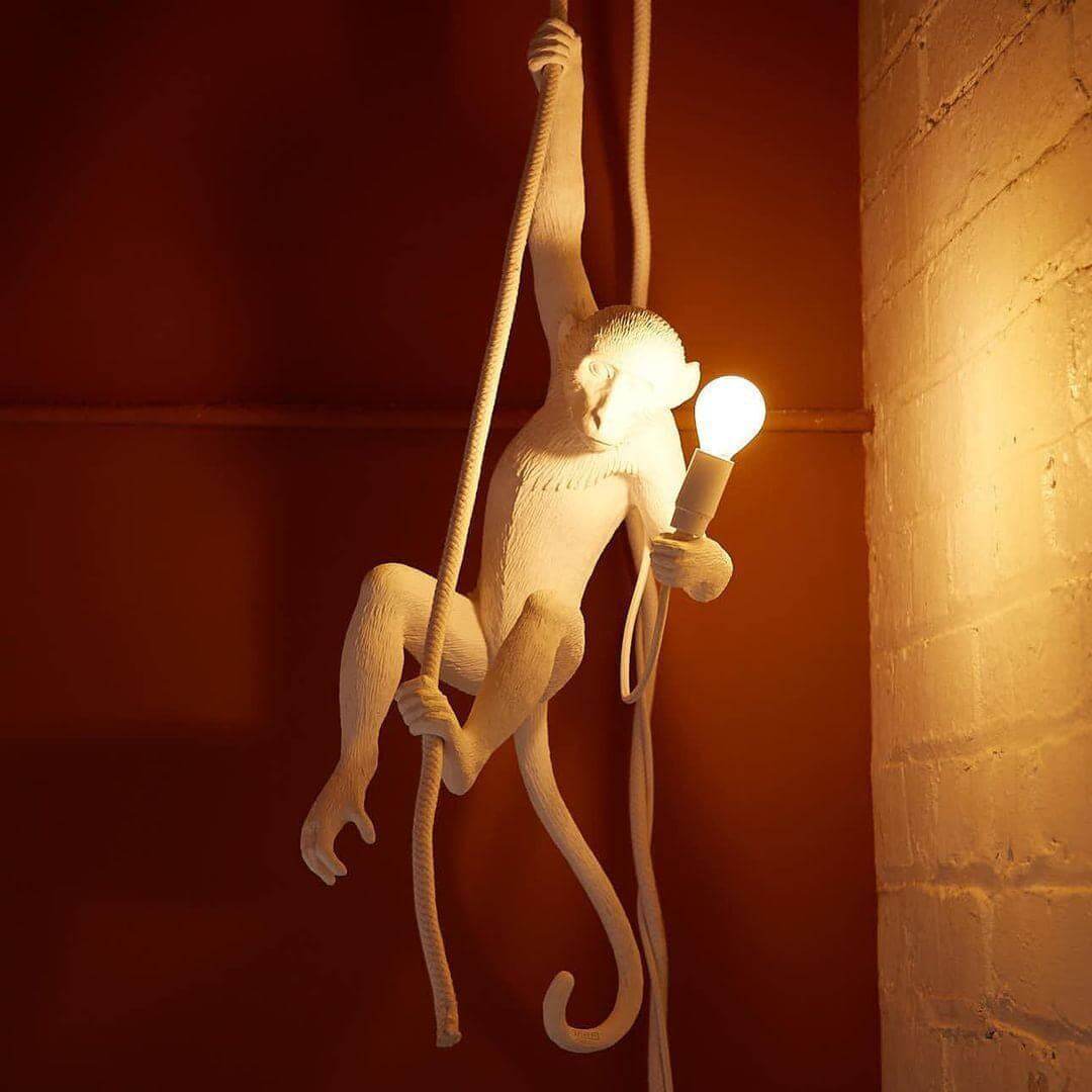 Monkey Pendant Lamp | Resin Art Deco Hanging Light for Home Office | Vinlighting | Vinlighting