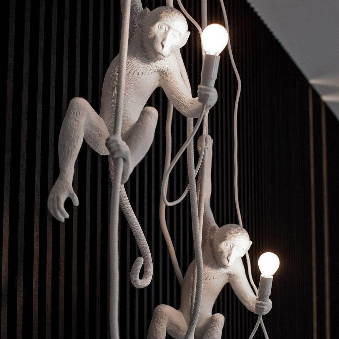 Monkey Pendant Lamp | Resin Art Deco Hanging Light for Home Office | Vinlighting | Vinlighting