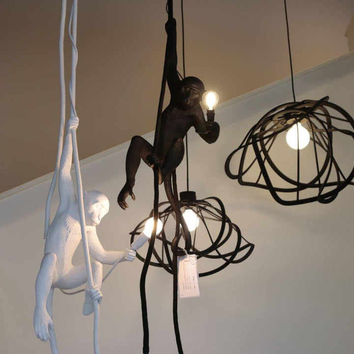 Monkey Pendant Lamp | Resin Art Deco Hanging Light for Home Office | Vinlighting | Vinlighting