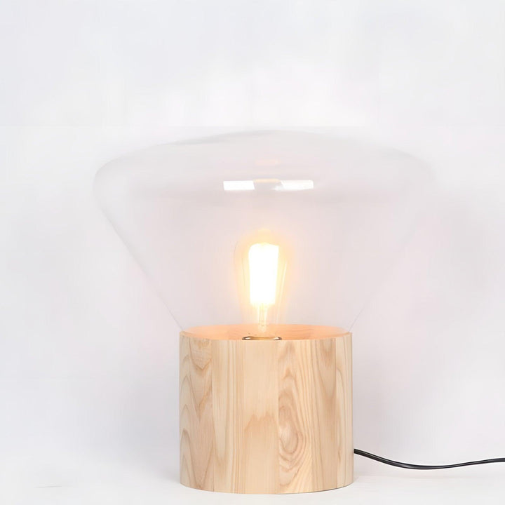 Art Deco Muffins Table Lamp with round glass shade, perfect table light for living room, sizes available 36cm and 53cm.