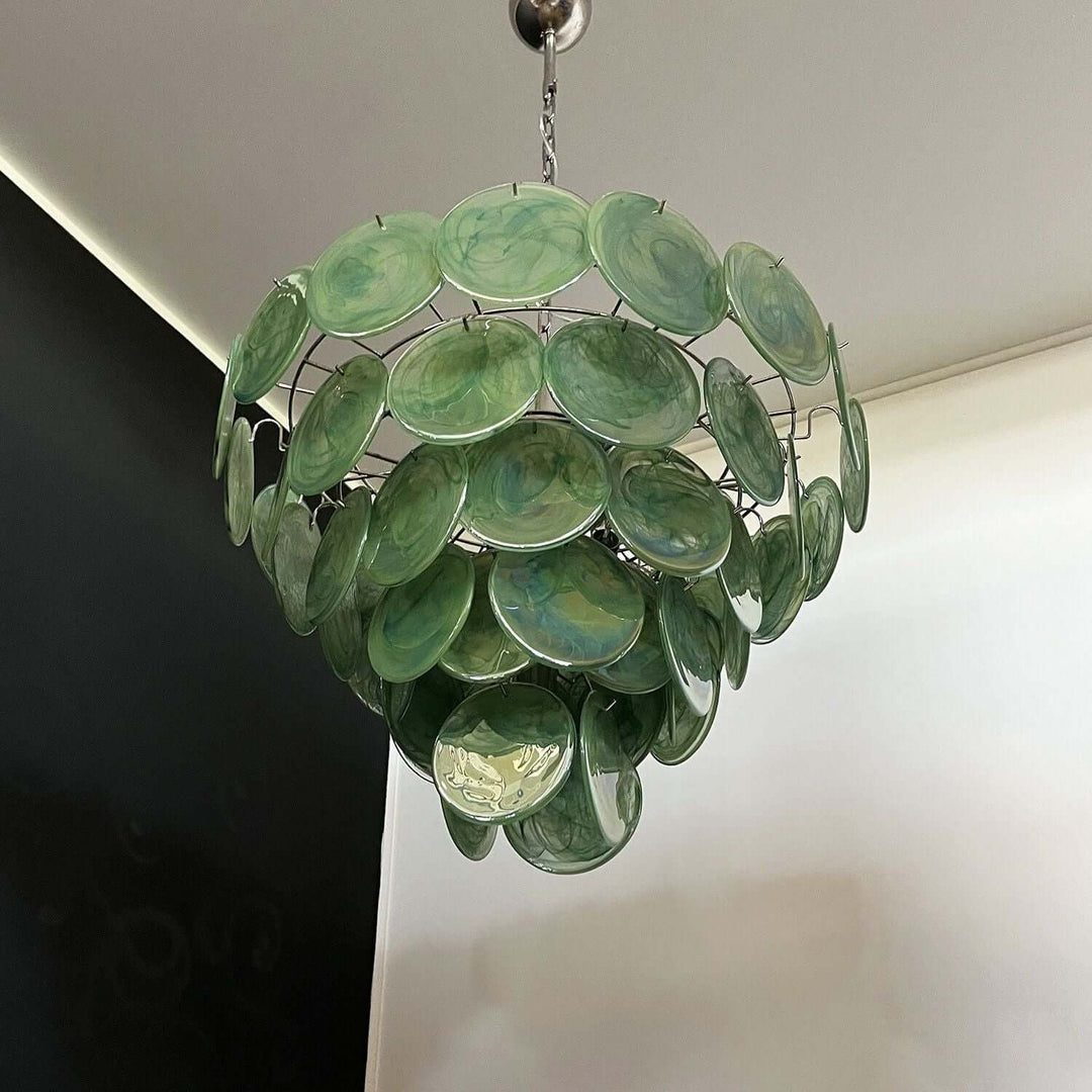 Murano Disk Chandelier 27" β French Light Luxury Living Room Decoration