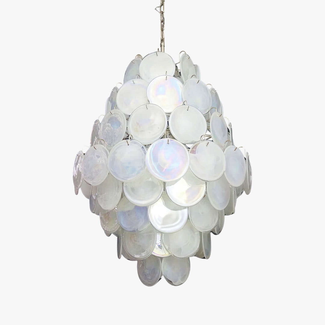 Murano Disk Chandelier 30" – French Retro Light Luxury Lighting