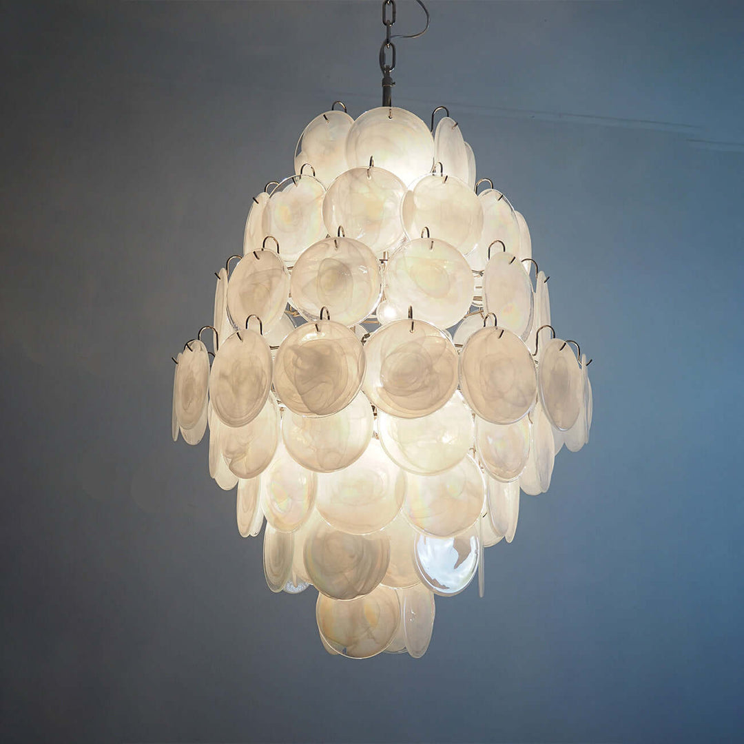 Murano Disk Chandelier 30" – French Retro Light Luxury Lighting