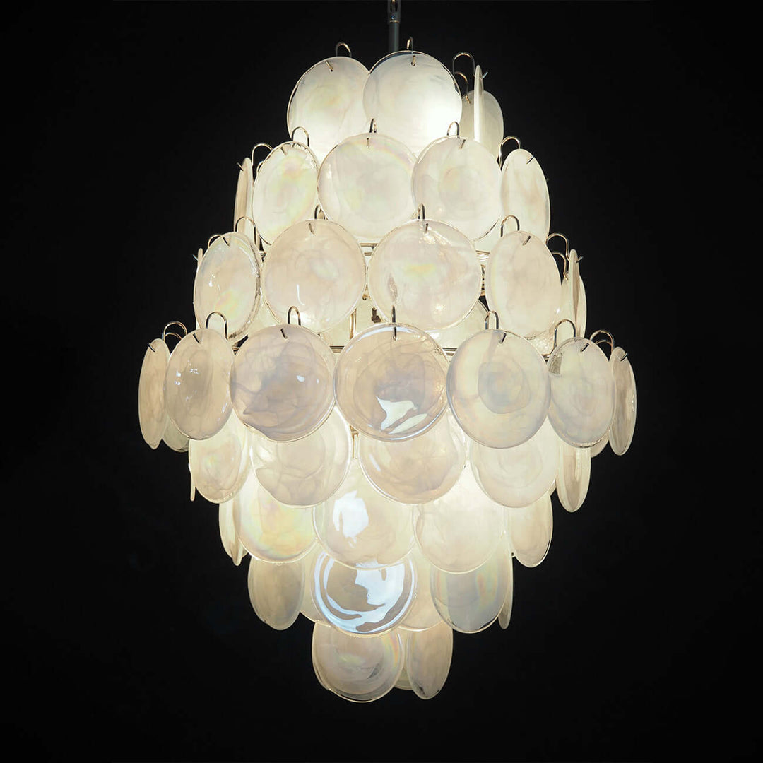 Murano Disk Chandelier 30" – French Retro Light Luxury Lighting