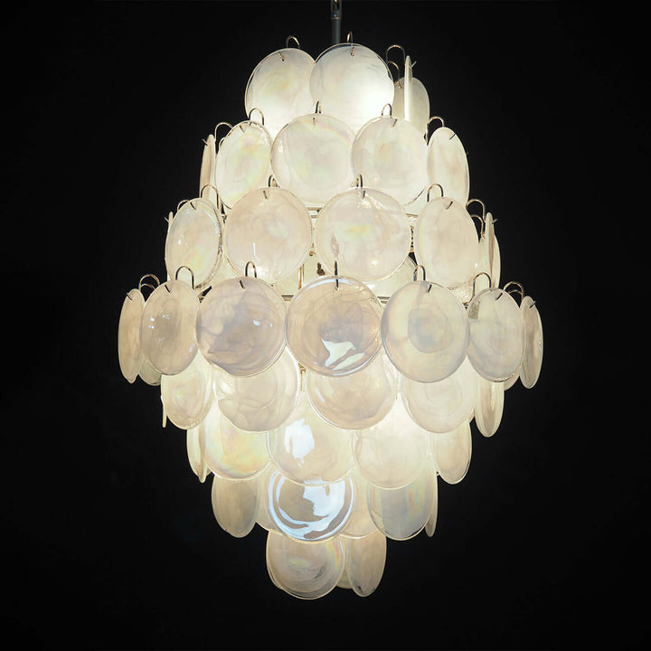 Murano Disk Chandelier 30" – French Retro Light Luxury Lighting