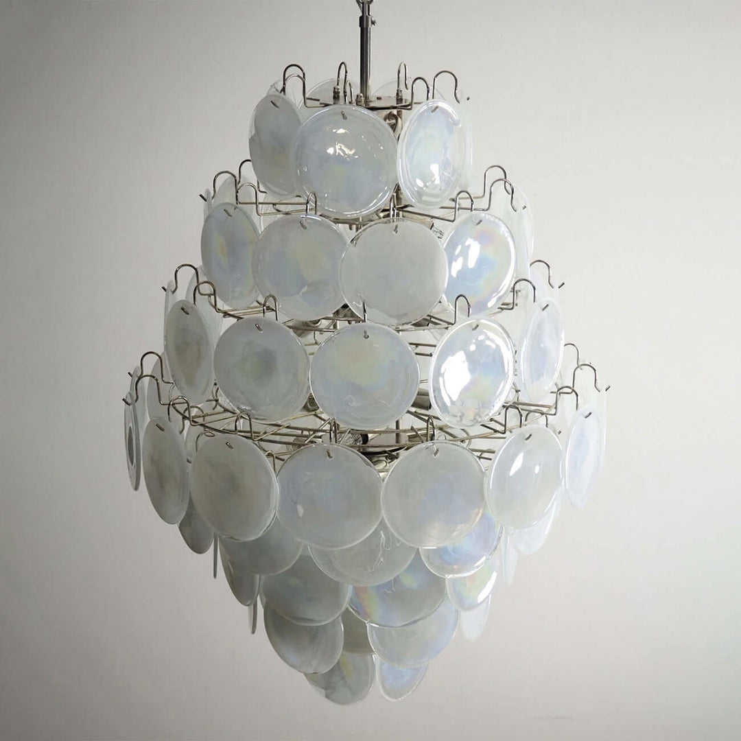 Murano Disk Chandelier 30" – French Retro Light Luxury Lighting
